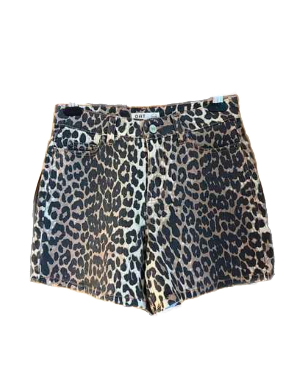 NWT OAT New York Leopard Print High-Waist Shorts Sz 4/27